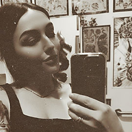 sheilatattoos selfie black pearl tattoo santa cruz CA